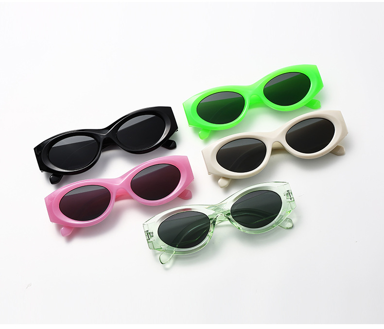 Streetwear Solid Color Ac Oval Frame Full Frame Women's Sunglasses display picture 1