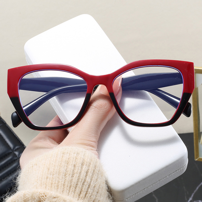 Simple Style Gradient Color Solid Color Ac Square Full Frame Optical Glasses display picture 2