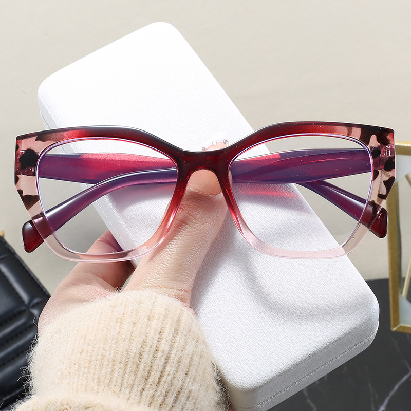 Simple Style Gradient Color Solid Color Ac Square Full Frame Optical Glasses display picture 5