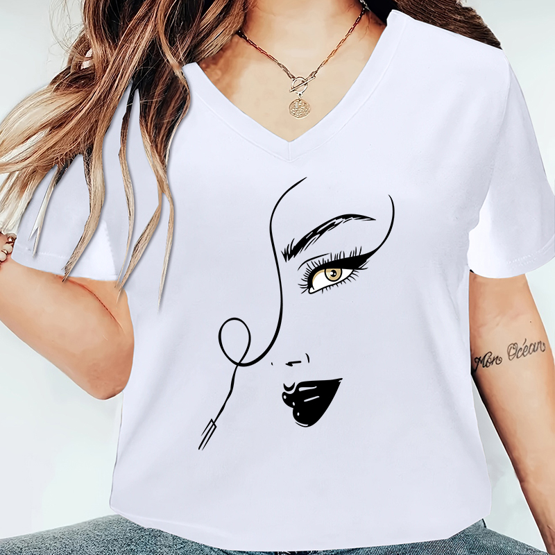Women's T-shirt Short Sleeve T-Shirts Printing Simple Style Letter display picture 7