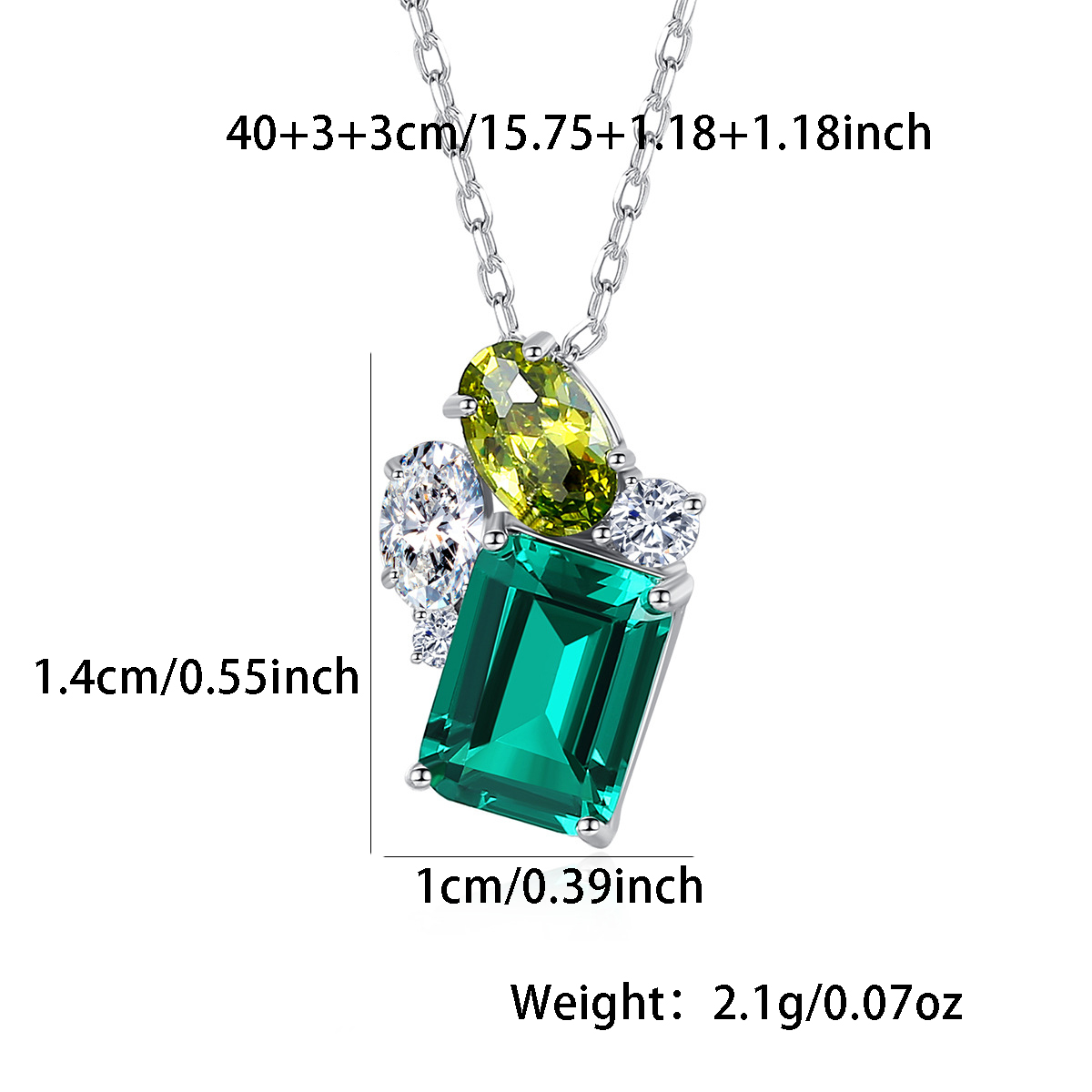 Glam Luxurious Shiny Square Sterling Silver Inlay Zircon White Gold Plated Women's Jewelry Set display picture 2