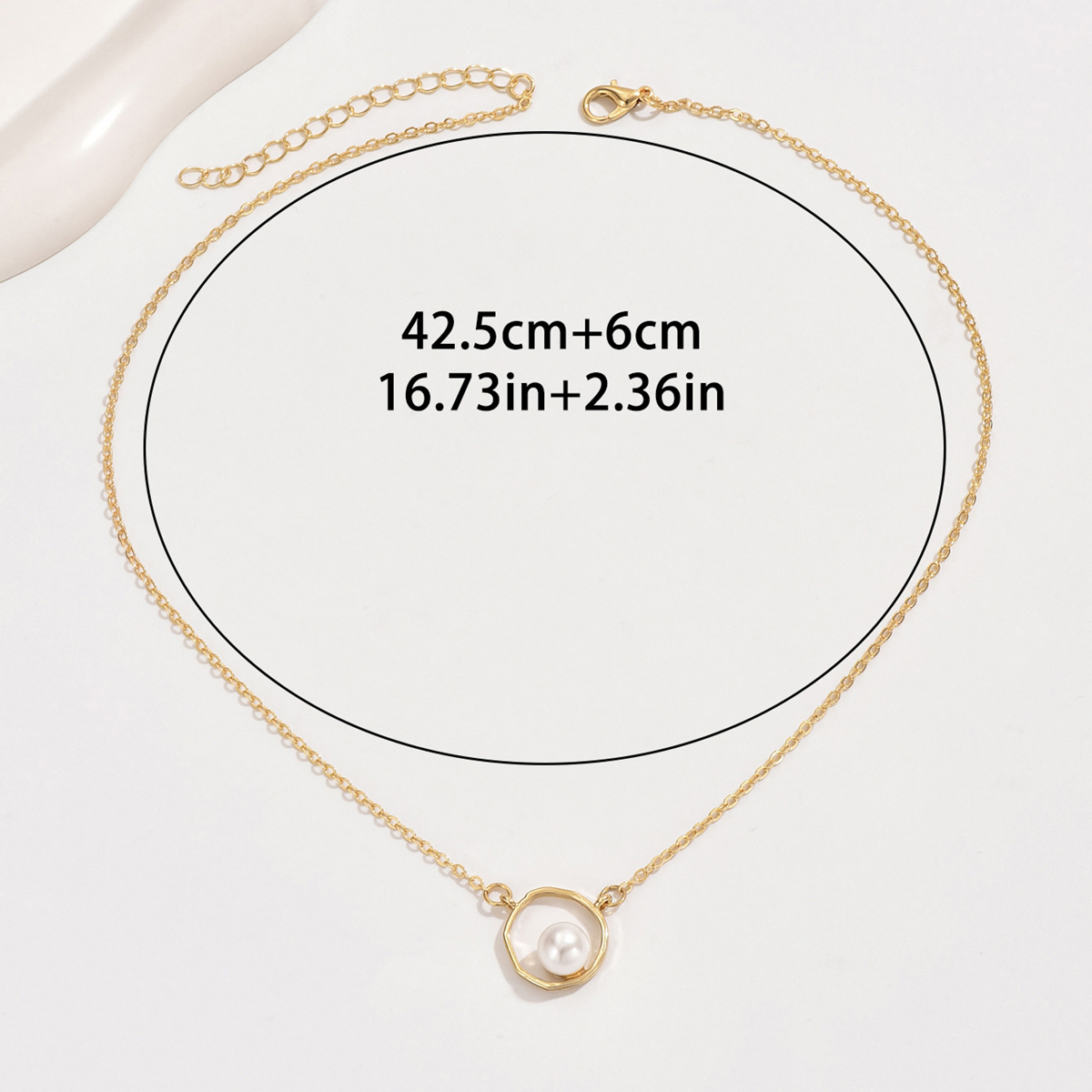 Basic Modern Style Classic Style Geometric Alloy Inlay Artificial Pearls Women's Pendant Necklace display picture 2