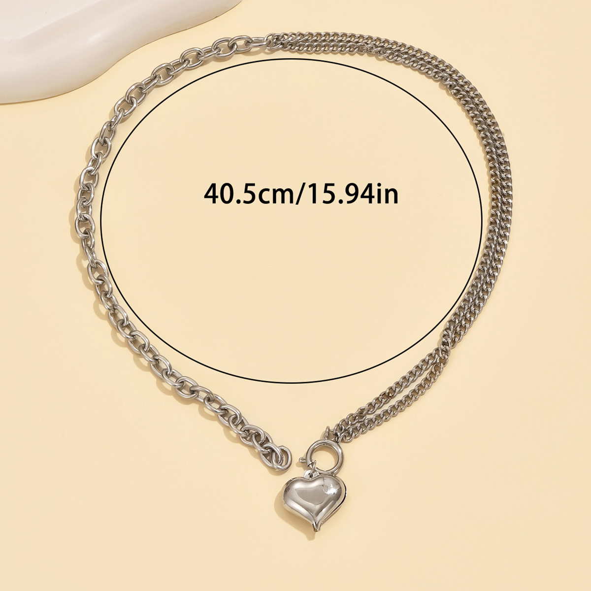 Wholesale Jewelry Handmade Sweet Heart Shape Alloy Pendant Necklace display picture 2
