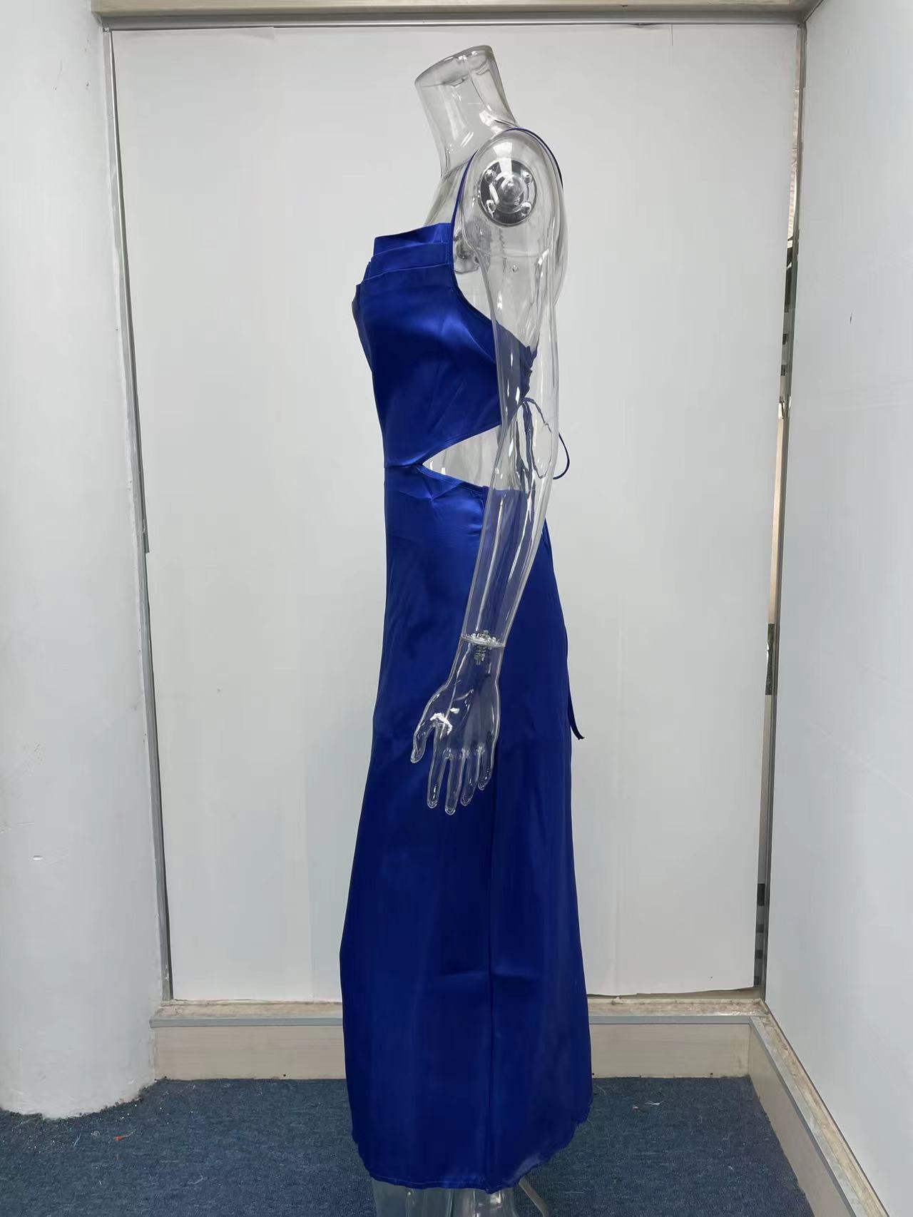 Women's Strap Dress Sexy Strap Sleeveless Solid Color Maxi Long Dress Holiday Daily display picture 6