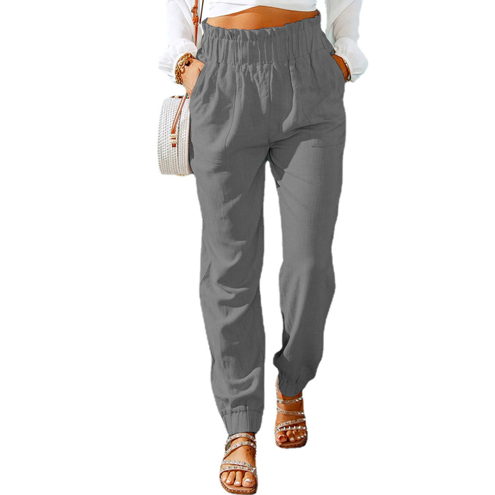 Women's Daily Classic Style Solid Color Full Length Pleated Casual Pants Straight Pants display picture 38