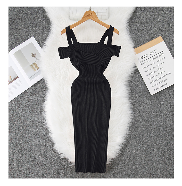 Women's Strap Dress Casual Boat Neck Backless Sleeveless Solid Color Maxi Long Dress Daily display picture 1