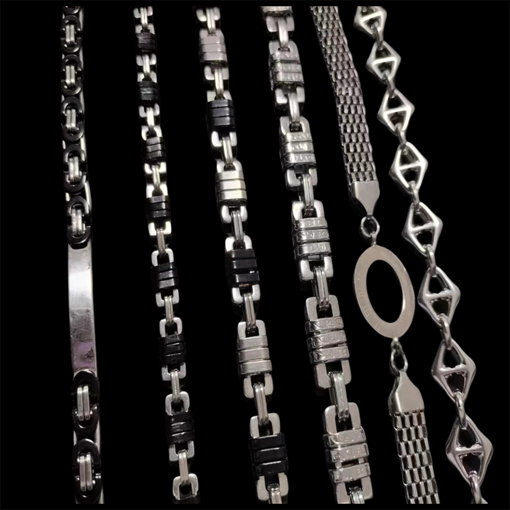 304 Stainless Steel Hip-Hop Punk Letter Bracelets display picture 5