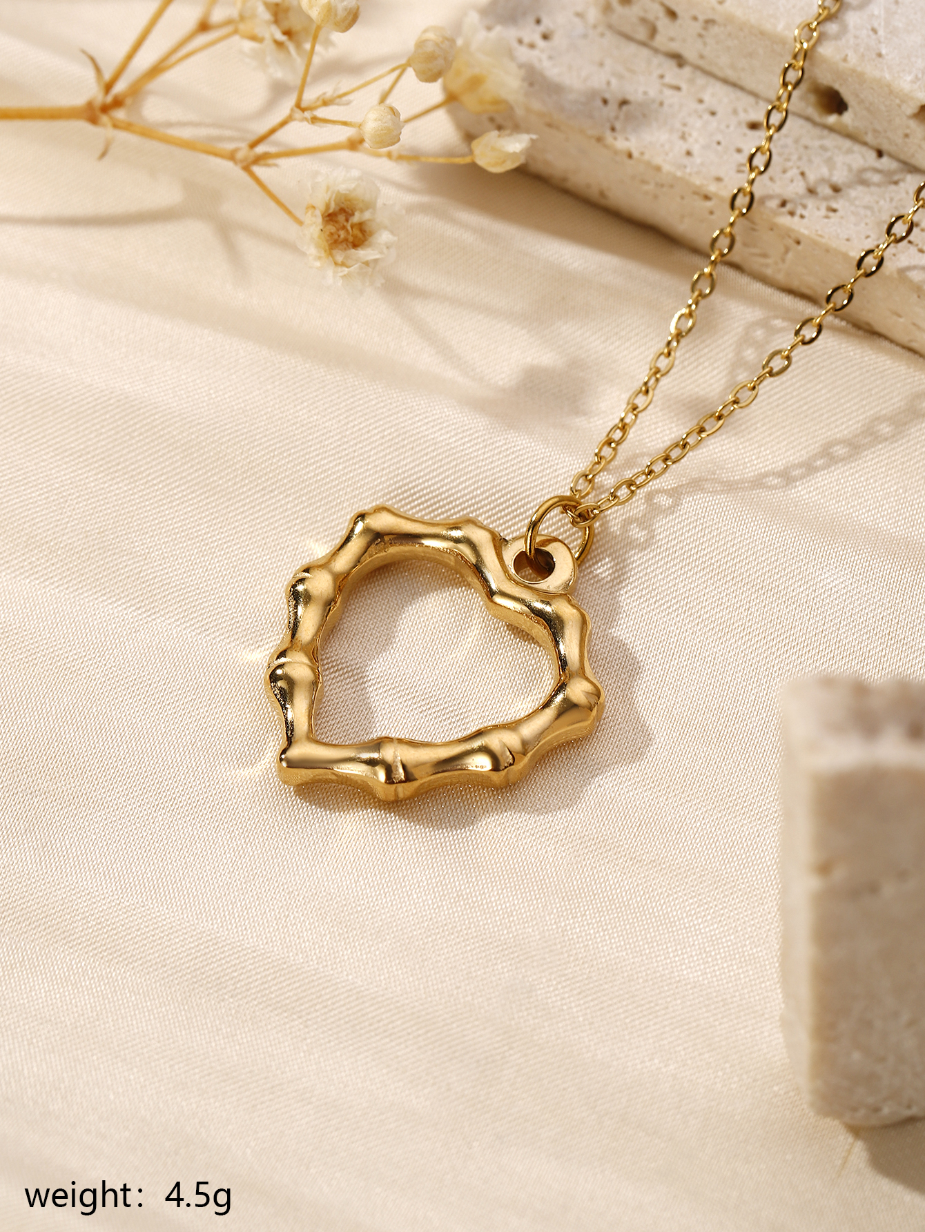 304 Stainless Steel Gold Plated Basic Modern Style Classic Style Plating Heart Shape Anchor Shell Pendant Necklace display picture 37