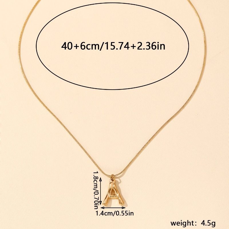 Acier Inoxydable 304 Plaqué Or 18K Style Simple Style Classique Commuer Placage Lettre Pendentif display picture 1