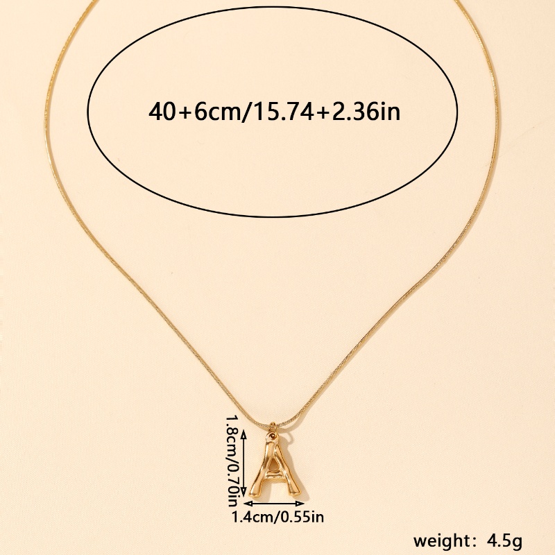 Edelstahl 304 18 Karat Vergoldet Einfacher Stil Klassischer Stil Pendeln Überzug Brief Halskette Mit Anhänger display picture 1