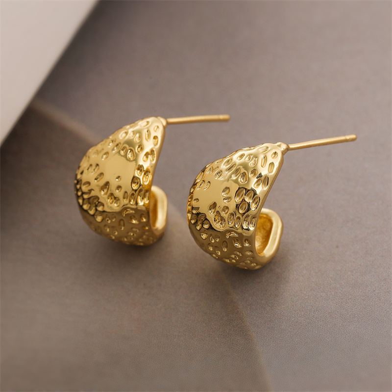 1 Paire Élégant Vêtement De Rue Forme De Cœur Placage Incruster Le Cuivre Strass Plaqué Or Boucles D'Oreilles display picture 9