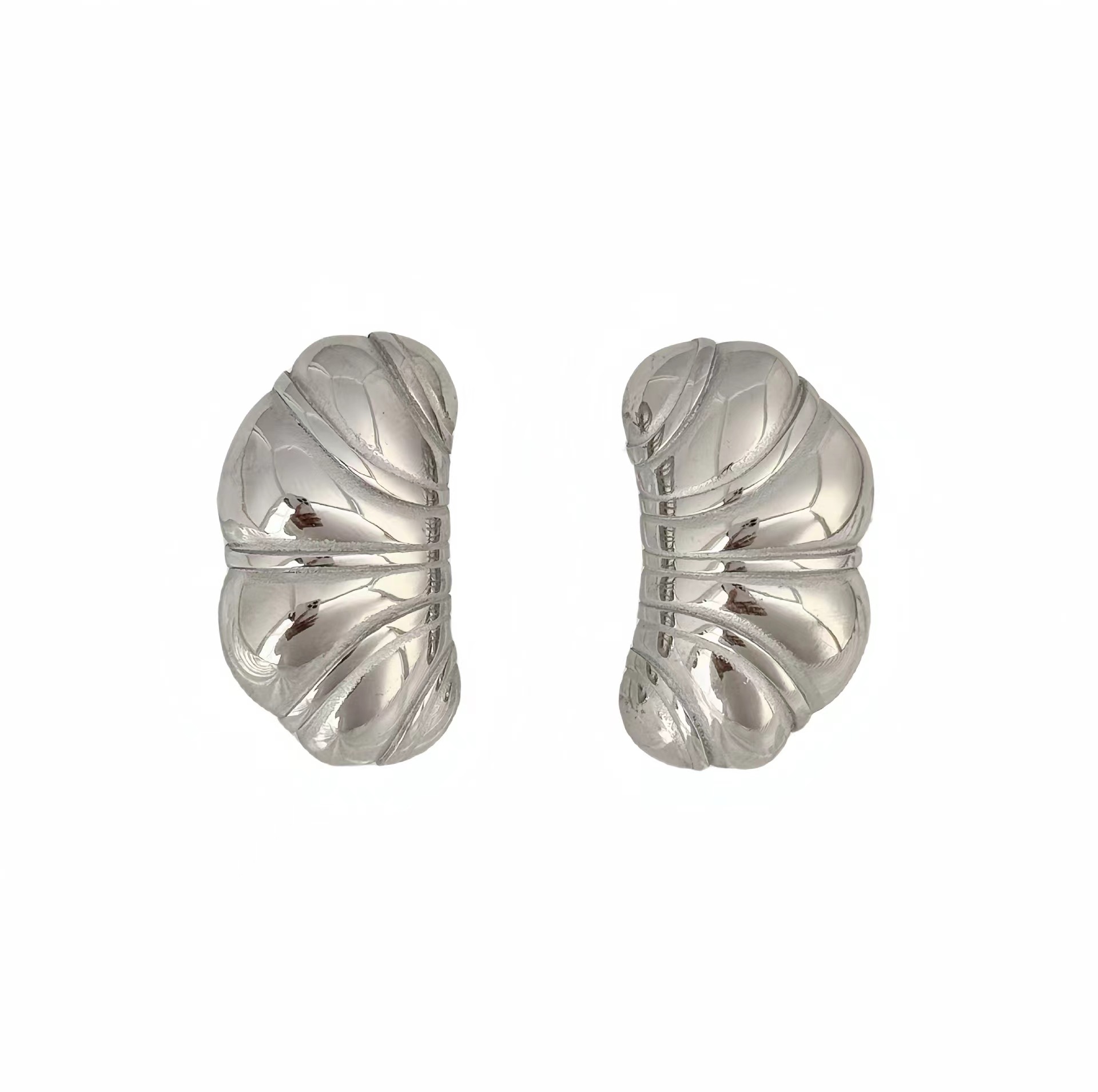 1 Pair Vintage Style Classic Style Pea Plating Metal 304 Stainless Steel 18K Gold Plated Ear Studs display picture 3