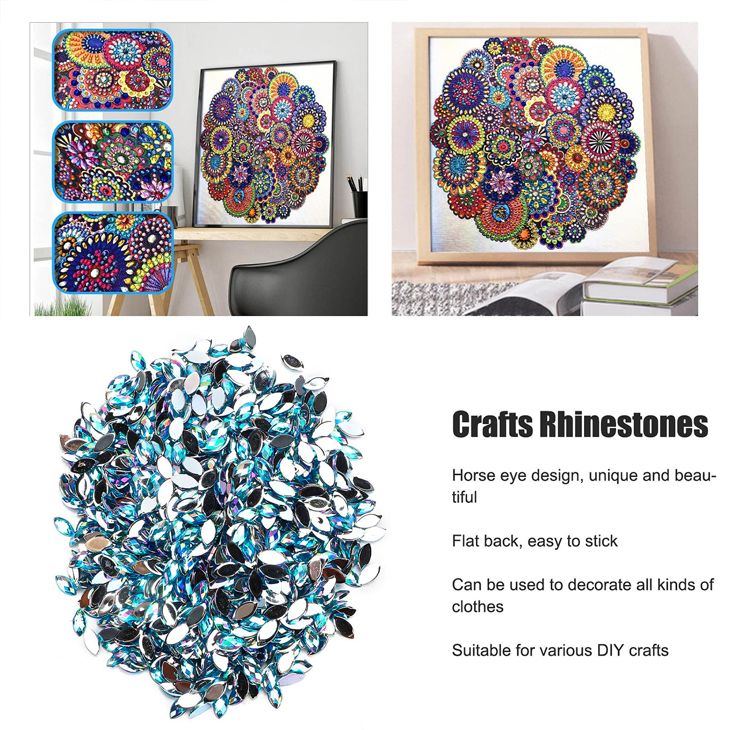 1000 Pieces Per Pack 2000 Pieces Per Pack 500 Pieces Per Pack Arylic Artificial Gemstones Rhinestone Geometric display picture 6