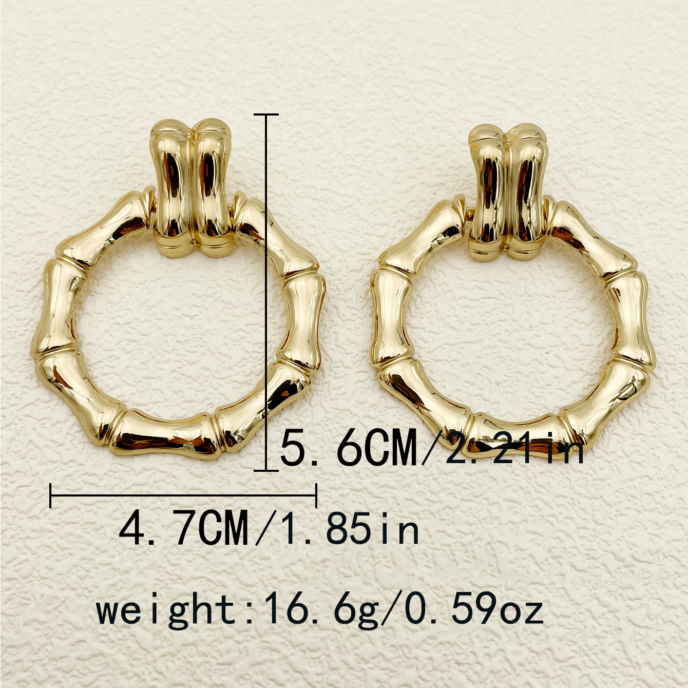 1 Pair Modern Style Classic Style Sector Plating 304 Stainless Steel 14K Gold Plated Drop Earrings display picture 9