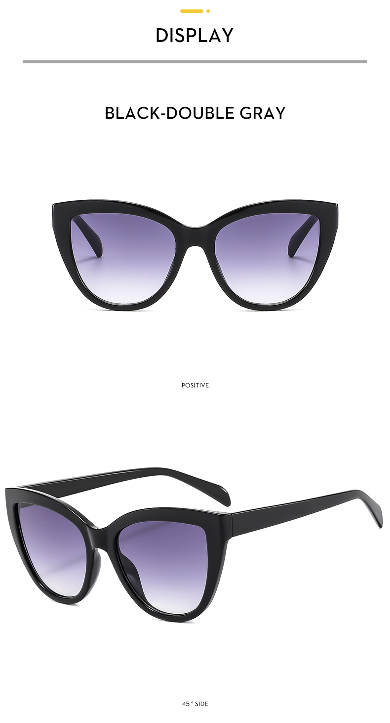 Lässig Einfacher Stil Farbverlauf Ac Katzenauge Vollbild Sonnenbrille Der Frauen display picture 5