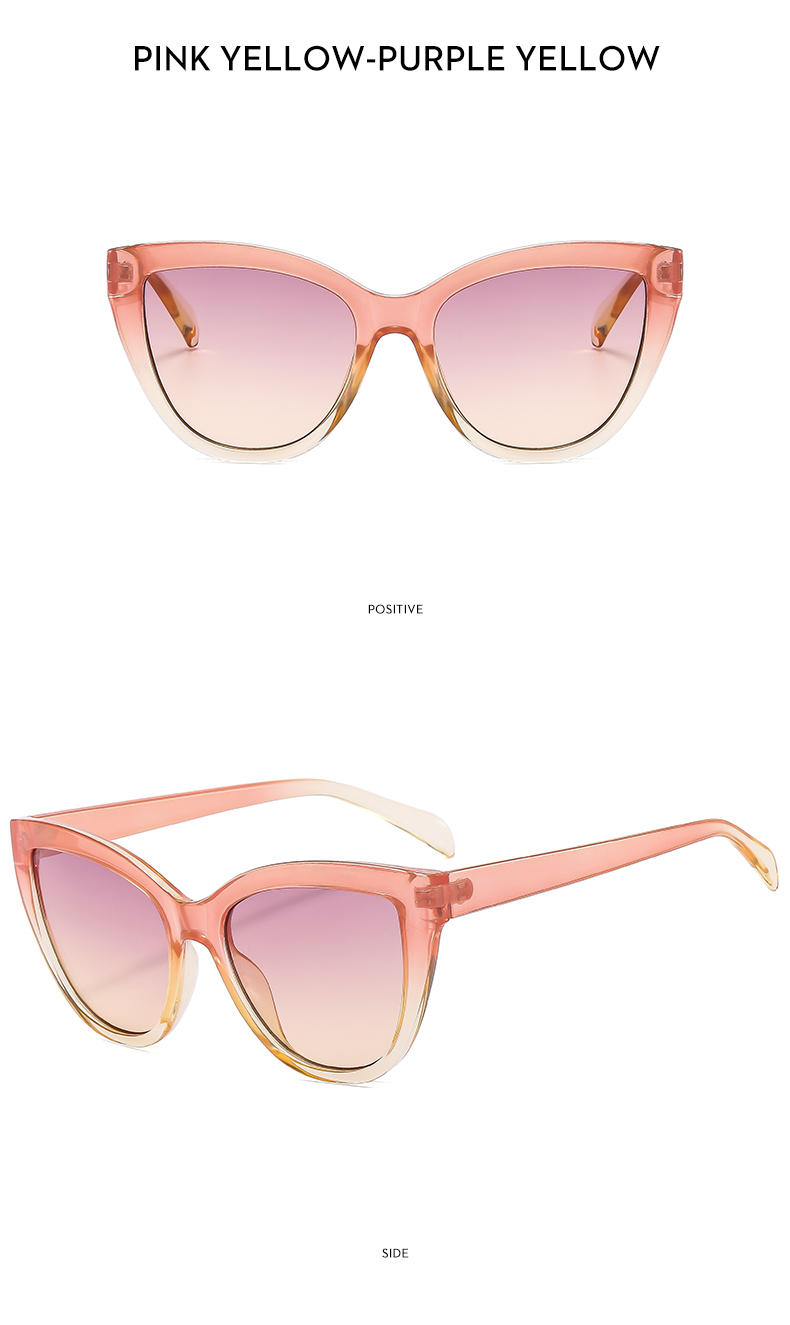 Casual Simple Style Gradient Color Ac Cat Eye Full Frame Women's Sunglasses display picture 14