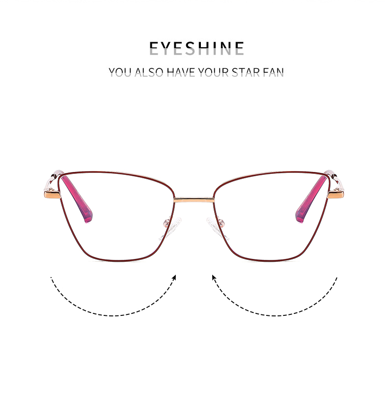 Casual Simple Style Solid Color Ac Cat Eye Full Frame Optical Glasses display picture 2