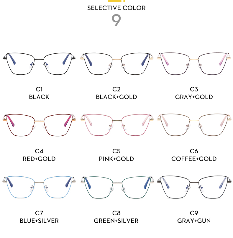 Casual Simple Style Solid Color Ac Cat Eye Full Frame Optical Glasses display picture 17