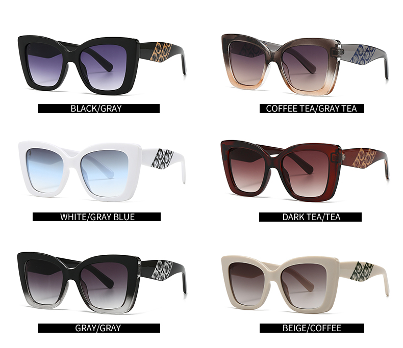 Modern Style Gradient Color Pc Cat Eye Full Frame Women's Sunglasses display picture 2