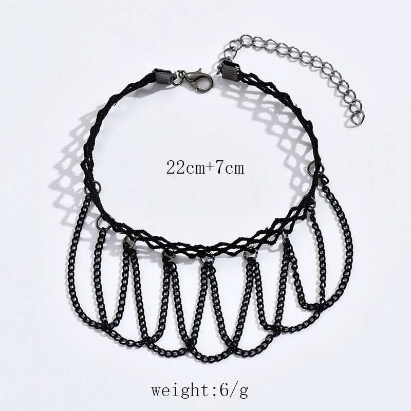 Simple Style Solid Color Alloy Lace Wholesale Anklet display picture 2