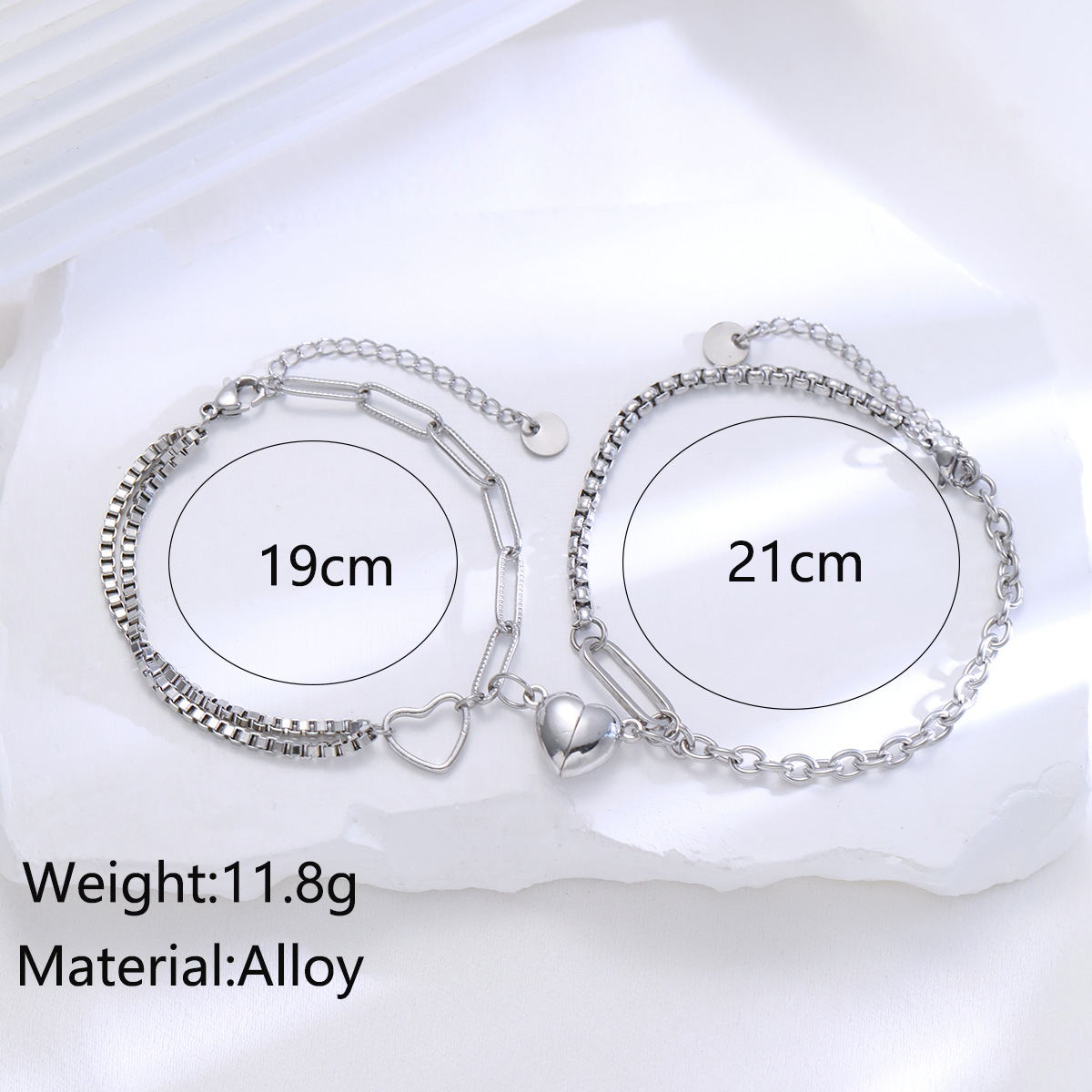 Simple Style Classic Style Heart Shape Alloy Women's Bracelets display picture 6