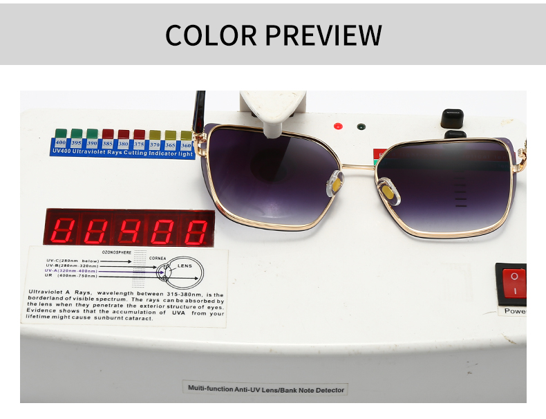 Modern Style Color Block Pc Square Patchwork Full Frame Women's Sunglasses display picture 7