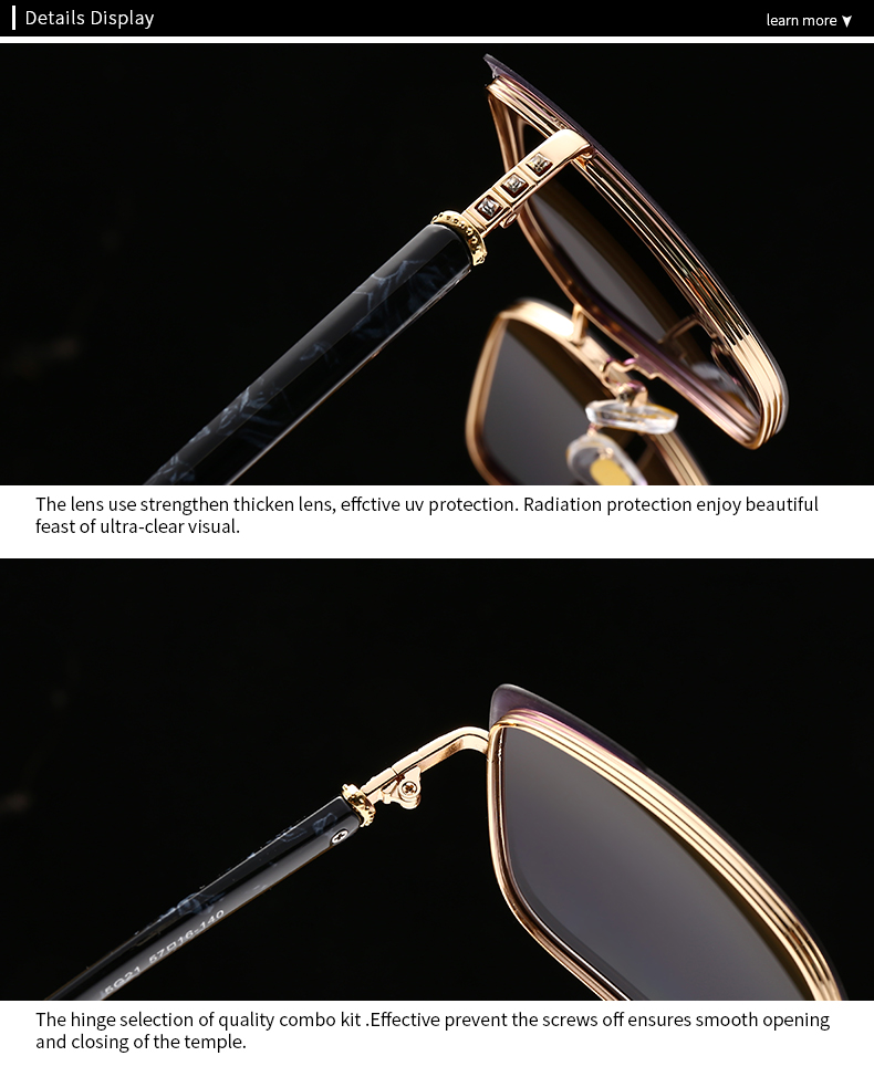 Modern Style Color Block Pc Square Patchwork Full Frame Women's Sunglasses display picture 19