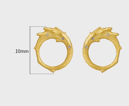 1 Paar Einfacher Stil Klassischer Stil Einfarbig Überzug Sterling Silber Vergoldet Ohrringe display picture 5