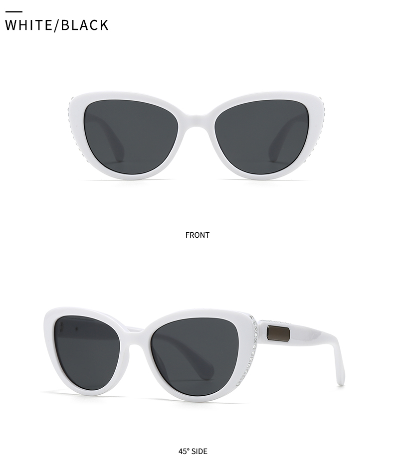 Modern Style Color Block Pc Cat Eye Inlay Full Frame Women's Sunglasses display picture 2