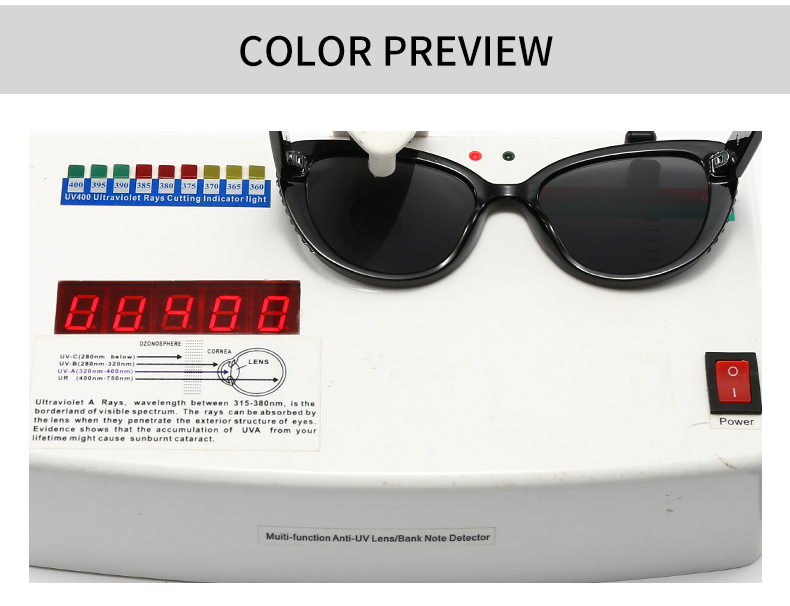 Modern Style Color Block Pc Cat Eye Inlay Full Frame Women's Sunglasses display picture 7