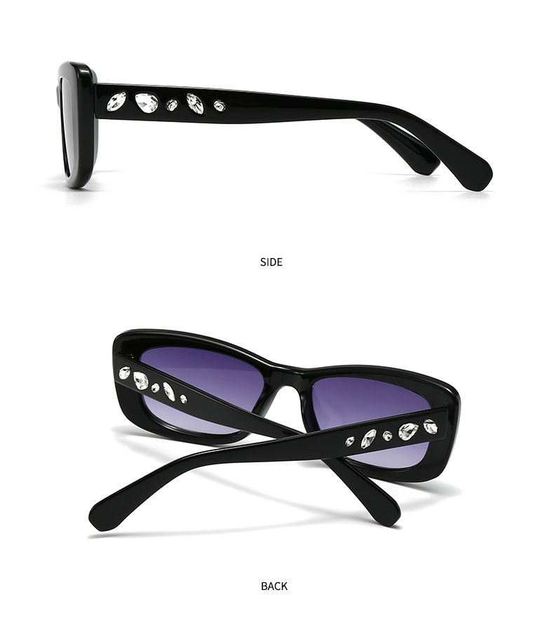 Modern Style Color Block Pc Square Inlay Full Frame Optical Glasses display picture 3