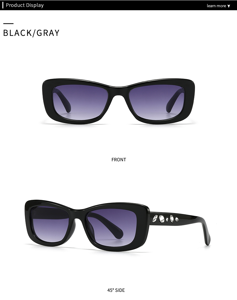 Modern Style Color Block Pc Square Inlay Full Frame Optical Glasses display picture 2