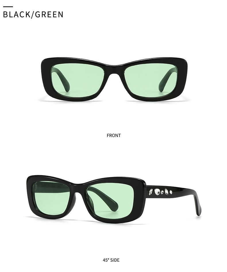 Modern Style Color Block Pc Square Inlay Full Frame Optical Glasses display picture 4