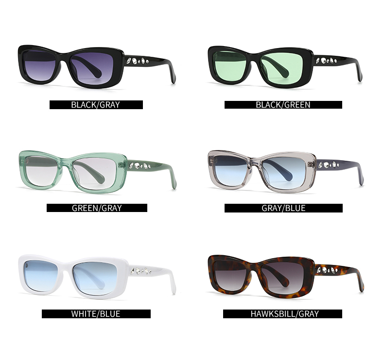 Modern Style Color Block Pc Square Inlay Full Frame Optical Glasses display picture 5