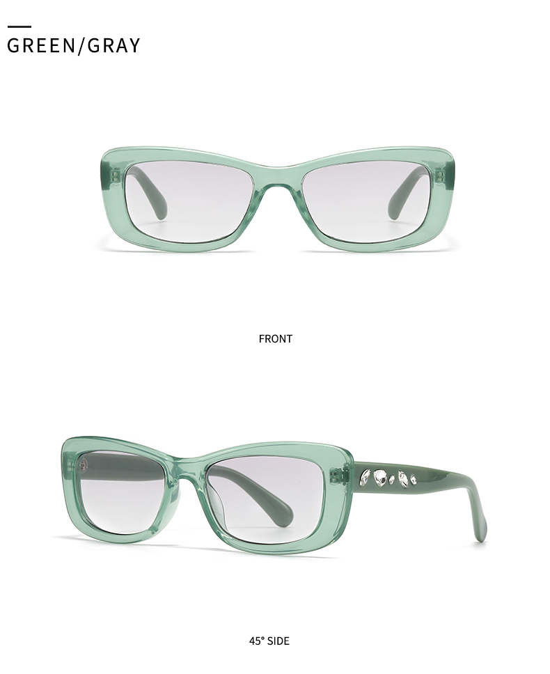 Modern Style Color Block Pc Square Inlay Full Frame Optical Glasses display picture 11