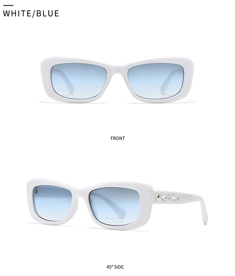 Modern Style Color Block Pc Square Inlay Full Frame Optical Glasses display picture 8