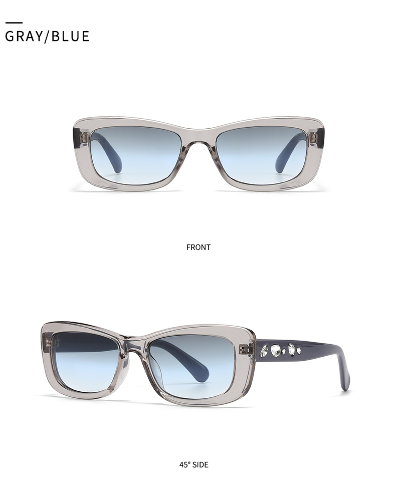 Modern Style Color Block Pc Square Inlay Full Frame Optical Glasses display picture 12