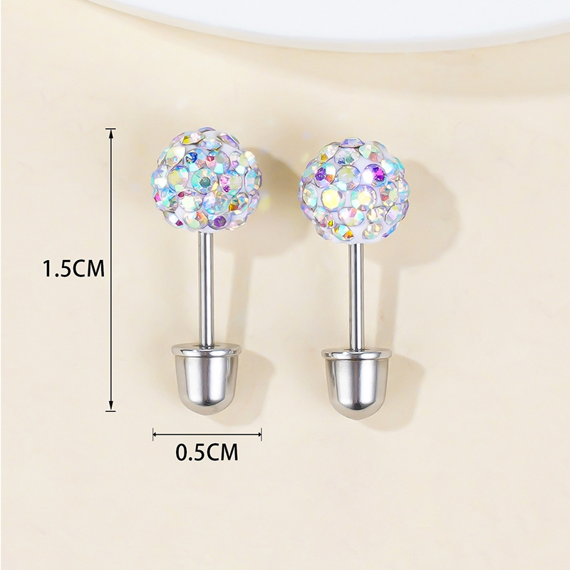 1 Piece Ear Cartilage Rings & Studs Simple Style Classic Style Round 304 Stainless Steel Ear Cartilage Rings & Studs display picture 3
