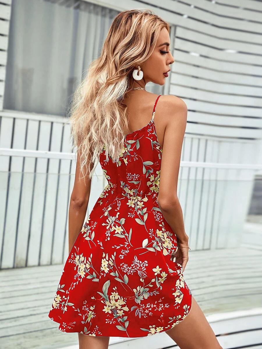 Women's Strap Dress Vacation Strap Sleeveless Flower Above Knee Park Daily Lawn display picture 20