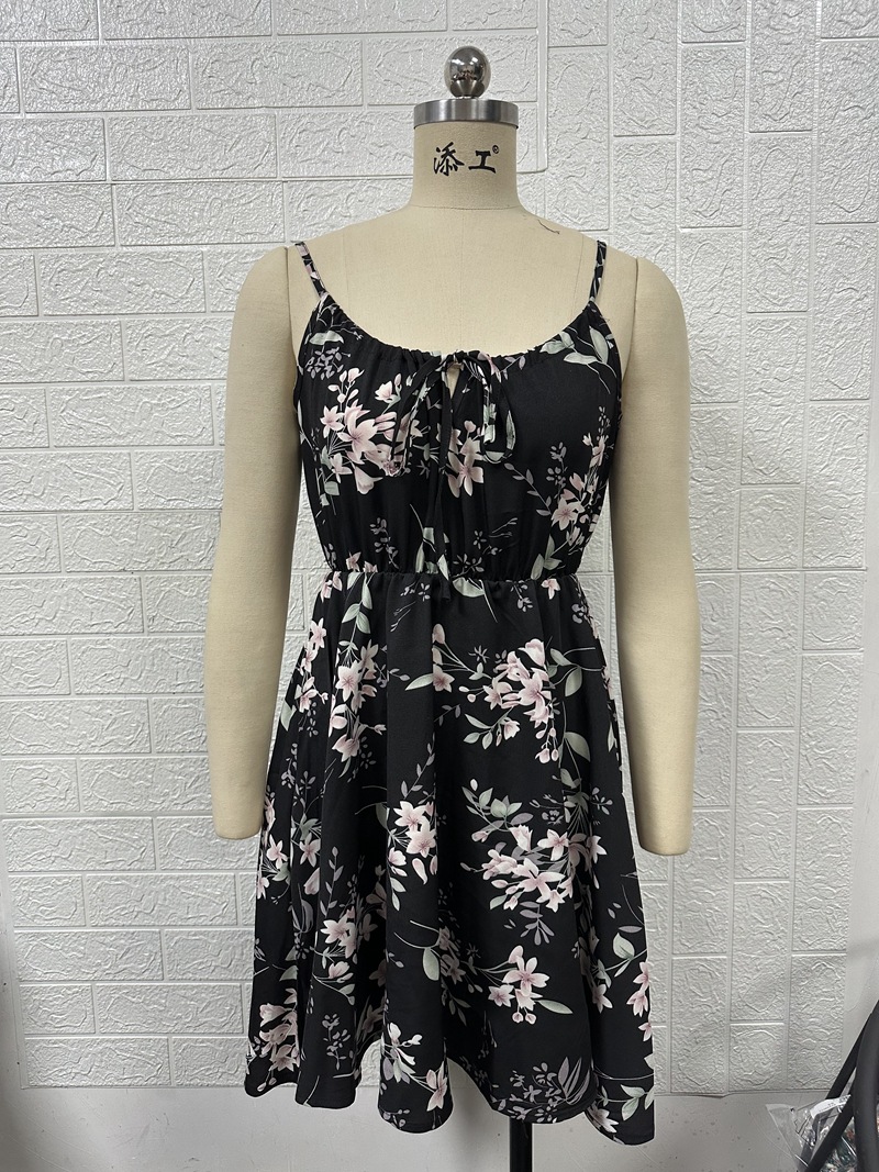 Women's Strap Dress Vacation Strap Sleeveless Flower Above Knee Park Daily Lawn display picture 21