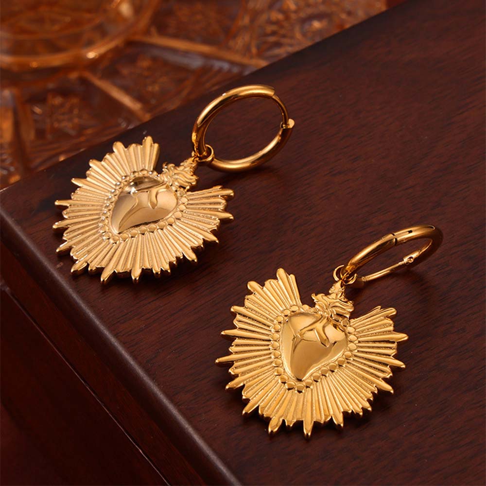 1 Paire Style Simple Style Classique Couleur Unie Placage Acier Au Titane Plaqué Or 18K Boucles D'oreilles display picture 7