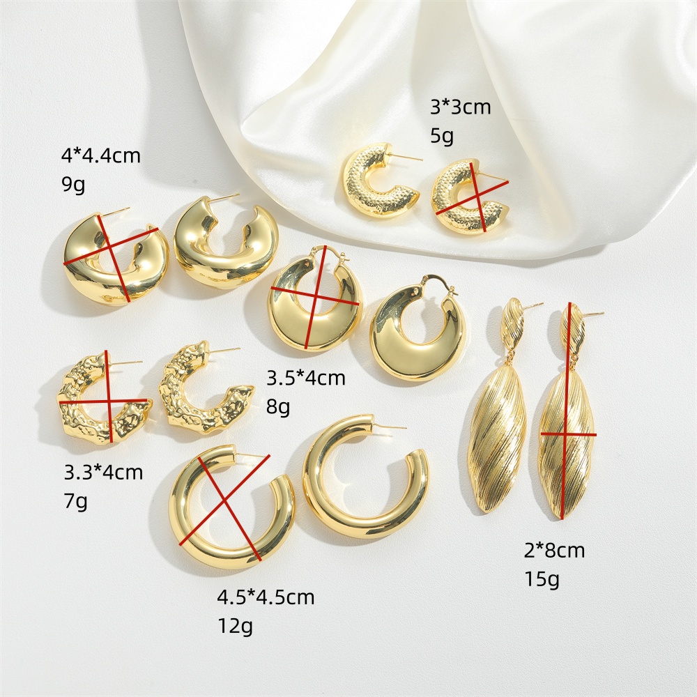 1 Paar IG-Stil Klassischer Stil Geometrisch Einfarbig Kupfer Tropfenohrringe Ohrringe display picture 10