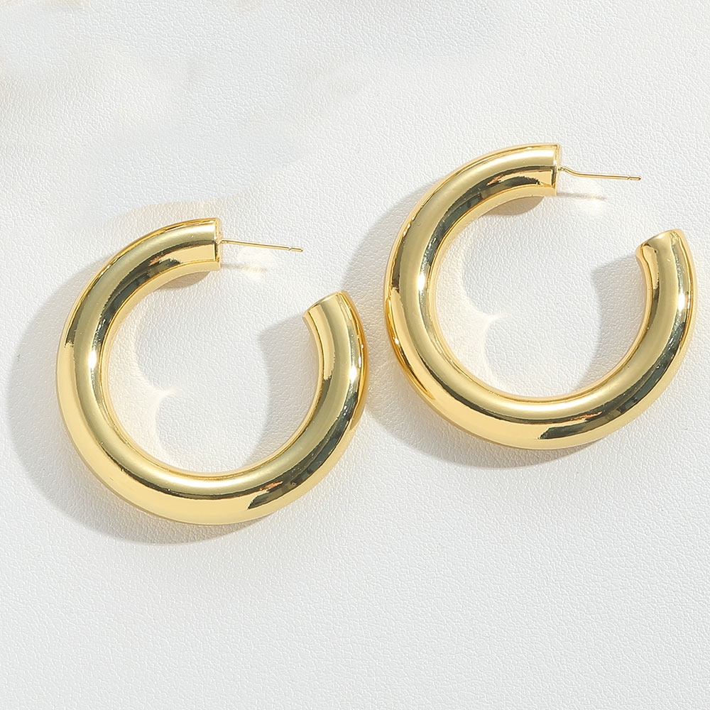 1 Paire Style IG Style Classique Géométrique Couleur Unie Le Cuivre Boucles D'oreilles Des Boucles D'Oreilles display picture 4