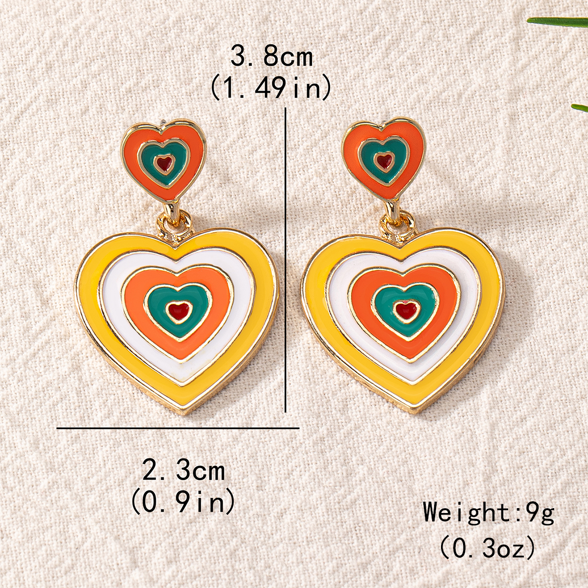 1 Pair Retro Simple Style Heart Shape Zinc Alloy Drop Earrings display picture 1