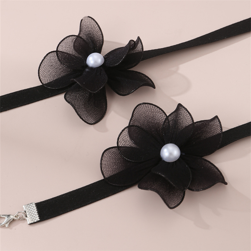 Plage Sucré Style Simple Fleur Polyester Incruster Perle Femmes Bracelets Collier display picture 21