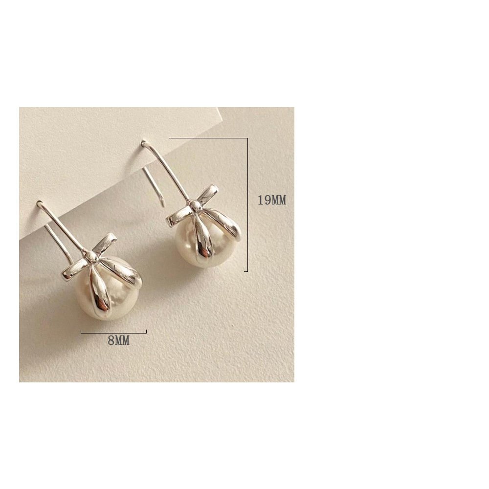 1 Pair Romantic Geometric Plating Inlay Sterling Silver Pearl Ear Studs display picture 2