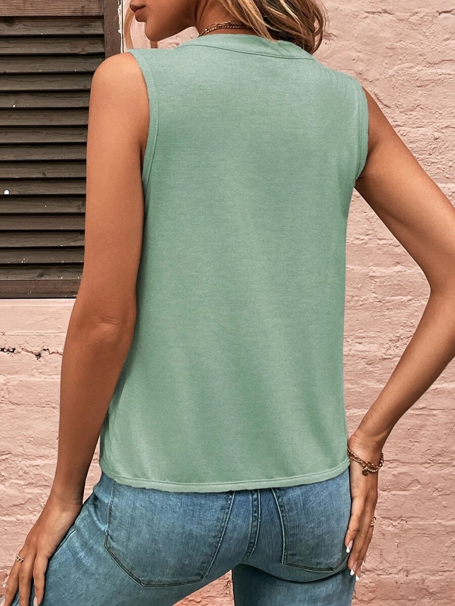 Women's Racerback Tank Tops Sleeveless Blouses Elegant Solid Color display picture 9