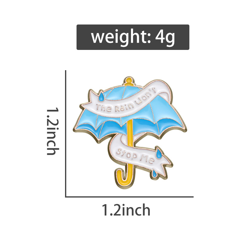 Cartoon Style Cute Cowboy Style Letter Umbrella Alloy Stamping Stoving Varnish Women's Brooches display picture 1