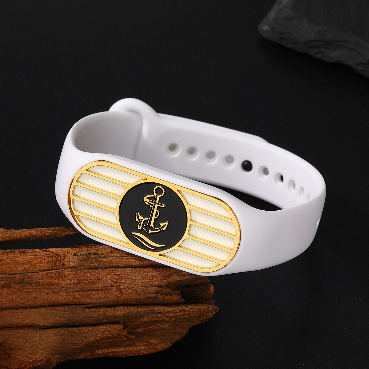 Einfacher Stil Stern Mond Schädel Edelstahl 304 Kieselgel Unisex Armband display picture 7