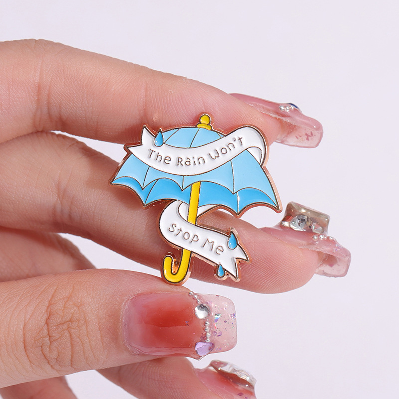Cartoon Style Cute Cowboy Style Letter Umbrella Alloy Stamping Stoving Varnish Women's Brooches display picture 15